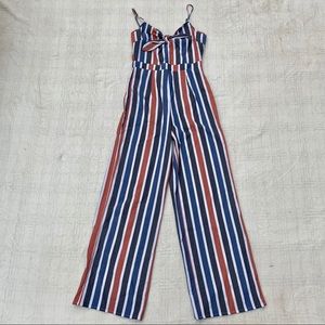 Romeo & Juliet Couture Striped Jumpsuit